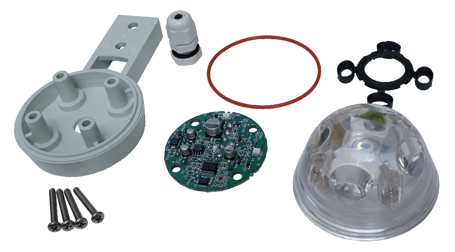 Rain Sensor dismantle electronic and mechanical parts.