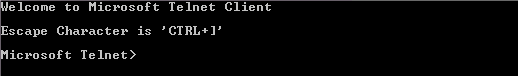 telnet program is already installed